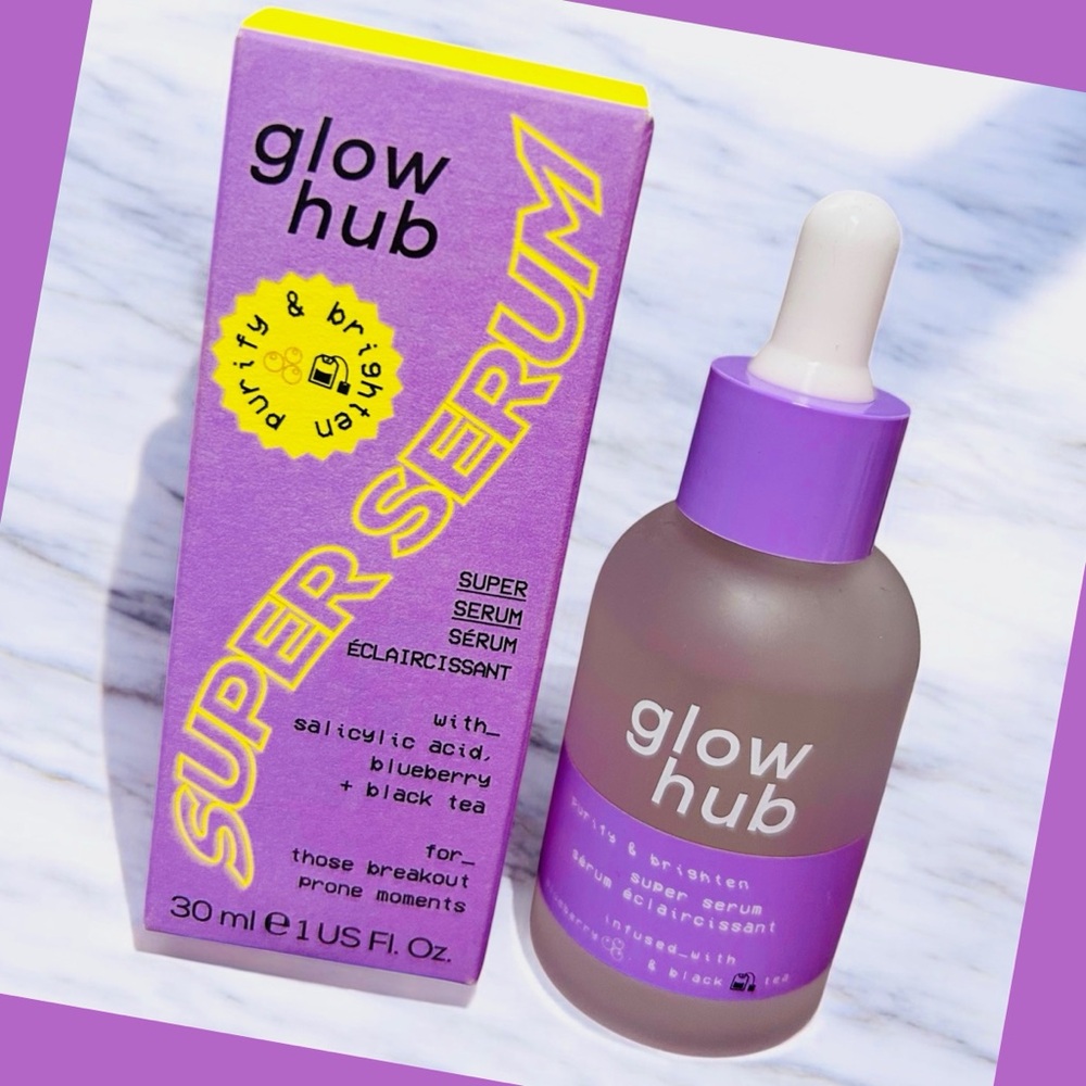 Glow Hub Purify & Brighten Super Serum- infused w/ Blueberry & BlackTea 30ml/1oz